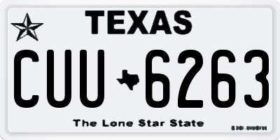 TX license plate CUU6263