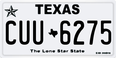 TX license plate CUU6275