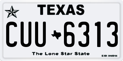TX license plate CUU6313
