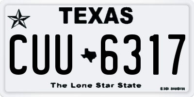 TX license plate CUU6317
