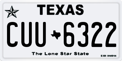TX license plate CUU6322