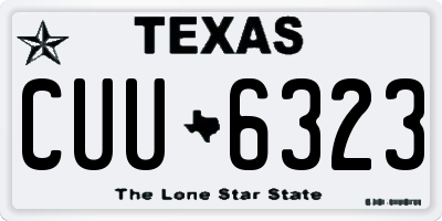 TX license plate CUU6323