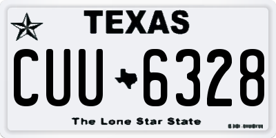 TX license plate CUU6328