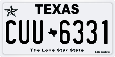 TX license plate CUU6331