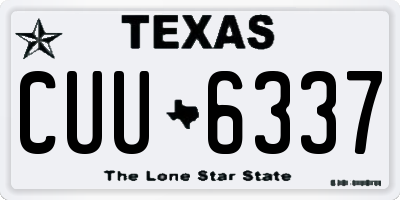 TX license plate CUU6337