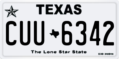 TX license plate CUU6342