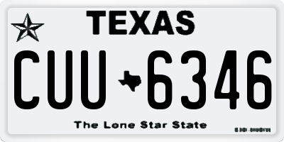 TX license plate CUU6346