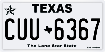 TX license plate CUU6367