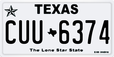 TX license plate CUU6374