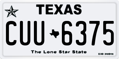 TX license plate CUU6375