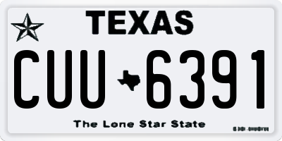 TX license plate CUU6391