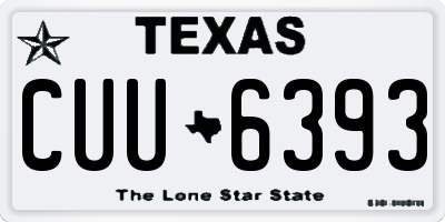 TX license plate CUU6393