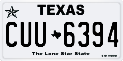 TX license plate CUU6394