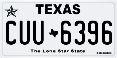 TX license plate CUU6396