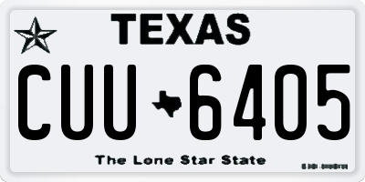TX license plate CUU6405