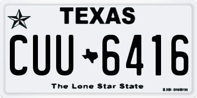 TX license plate CUU6416