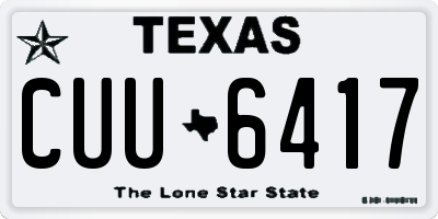 TX license plate CUU6417