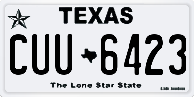 TX license plate CUU6423