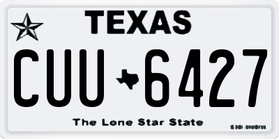 TX license plate CUU6427