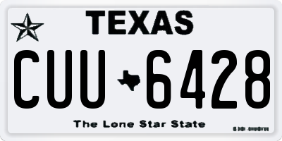 TX license plate CUU6428