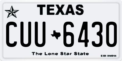 TX license plate CUU6430