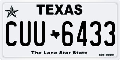 TX license plate CUU6433