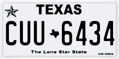 TX license plate CUU6434