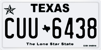 TX license plate CUU6438