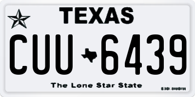 TX license plate CUU6439