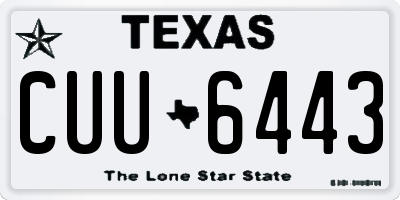 TX license plate CUU6443