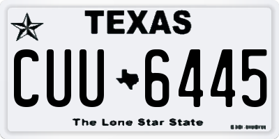 TX license plate CUU6445