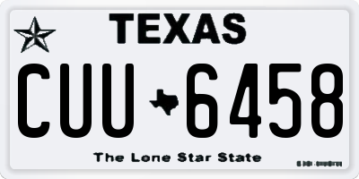 TX license plate CUU6458