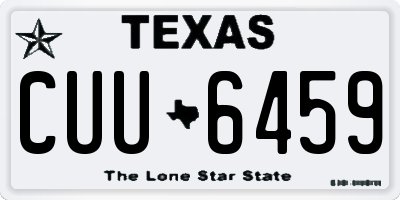 TX license plate CUU6459
