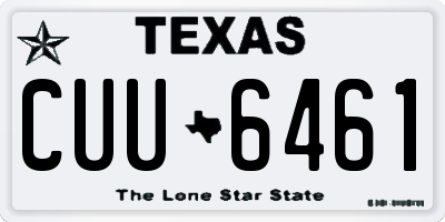 TX license plate CUU6461