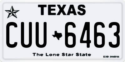 TX license plate CUU6463
