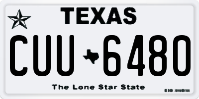 TX license plate CUU6480