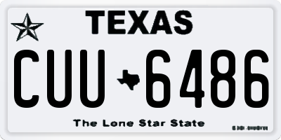 TX license plate CUU6486