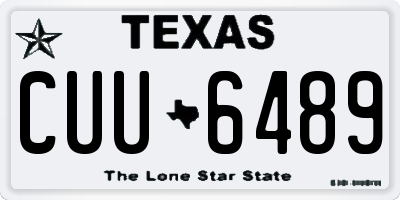 TX license plate CUU6489