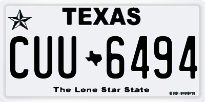 TX license plate CUU6494
