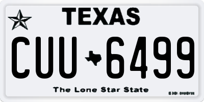 TX license plate CUU6499