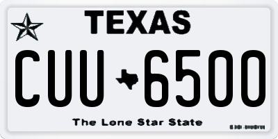 TX license plate CUU6500