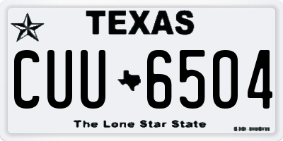 TX license plate CUU6504