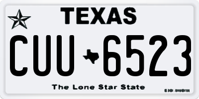 TX license plate CUU6523