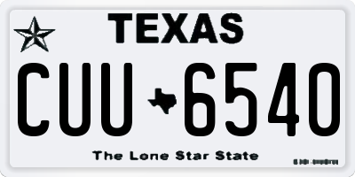 TX license plate CUU6540