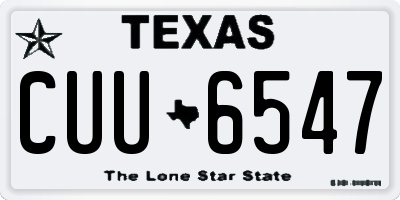 TX license plate CUU6547