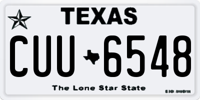 TX license plate CUU6548