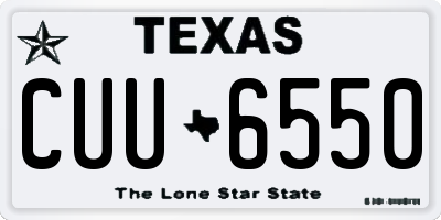TX license plate CUU6550