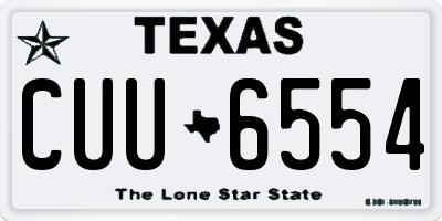 TX license plate CUU6554