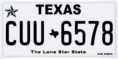 TX license plate CUU6578