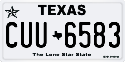TX license plate CUU6583